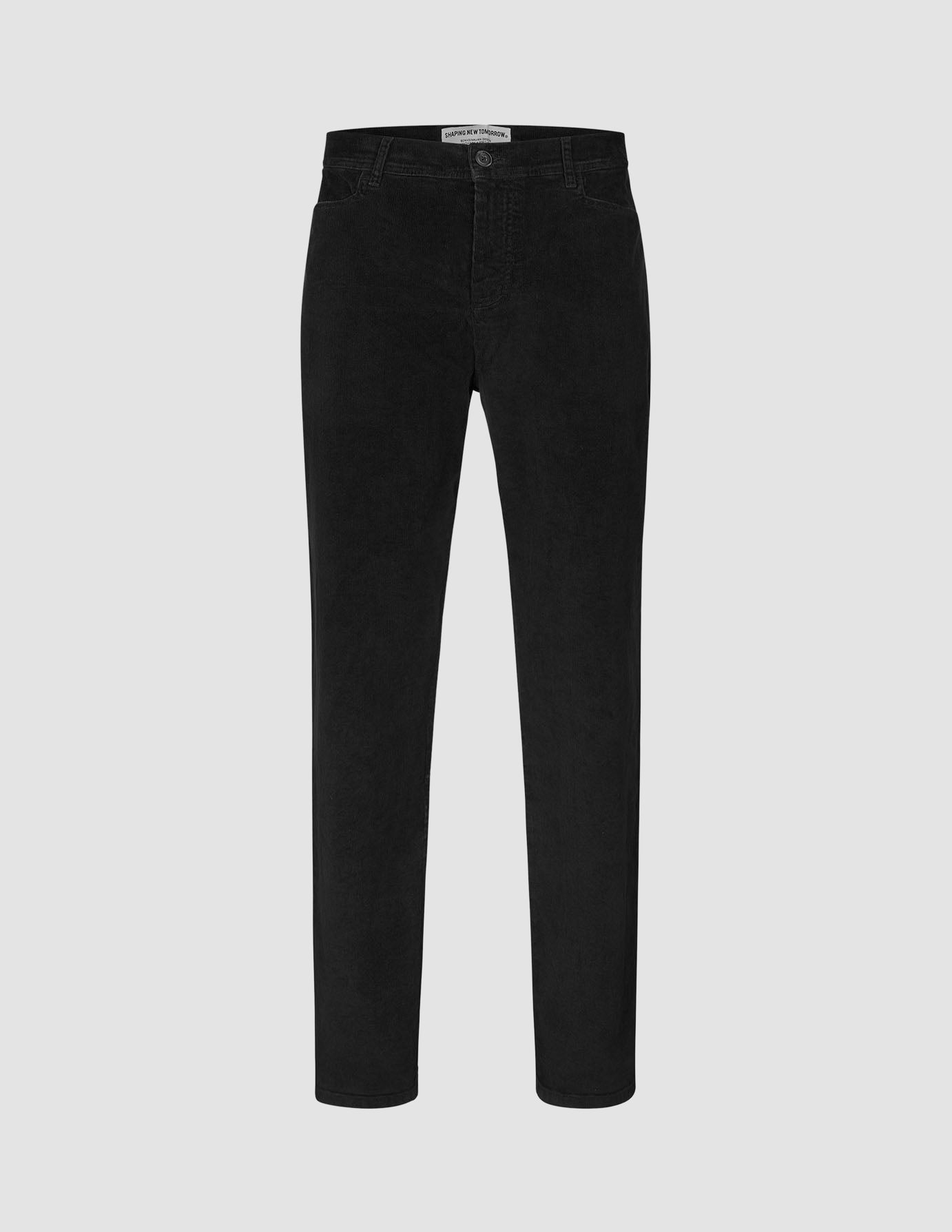 Corduroy Pants Relaxed Fit Black